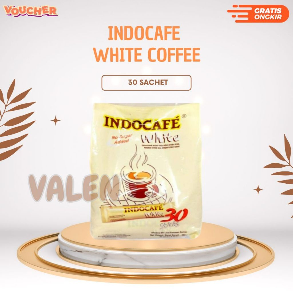 

Indocafe White Coffee 30 Sticks No Sugar / Kopi Putih Bebas Gula