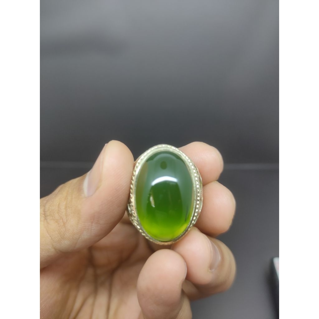 NATURAL BATU SERPENTINE IJO BOTOL