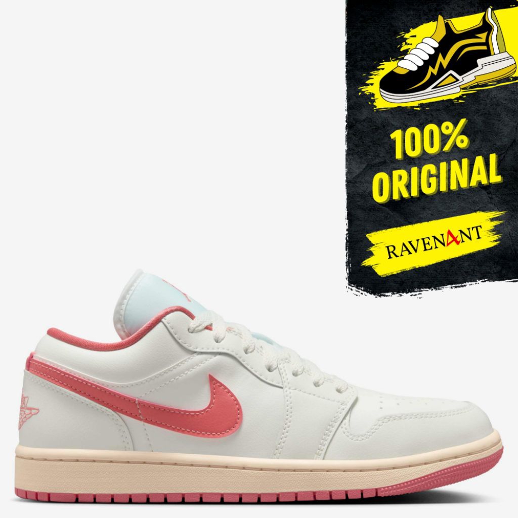 NIKE Air Jordan 1 Low Pink Salt ORIGINAL - Sepatu Sneakers Wanita