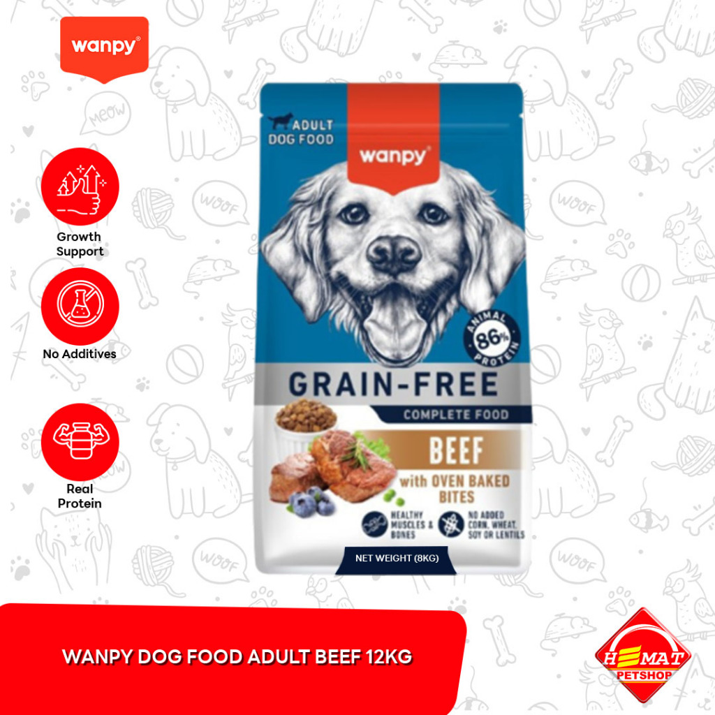 Wanpy Grain Free Dog Food Makanan Anjing 12 KG