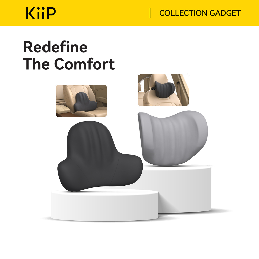 Kiip Car Headrest Bantal Mobil Bantal Sandaran Kepala Car Lumbar Pillow Bantal Sandaran Punggung