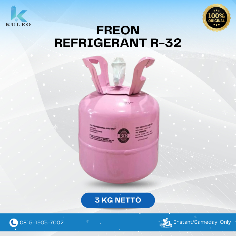 Freon R32 isi 3kg - FREON AC R32 REFRIGRANT KEMASAN 3 KG - Freon Refri r32 3Kg
