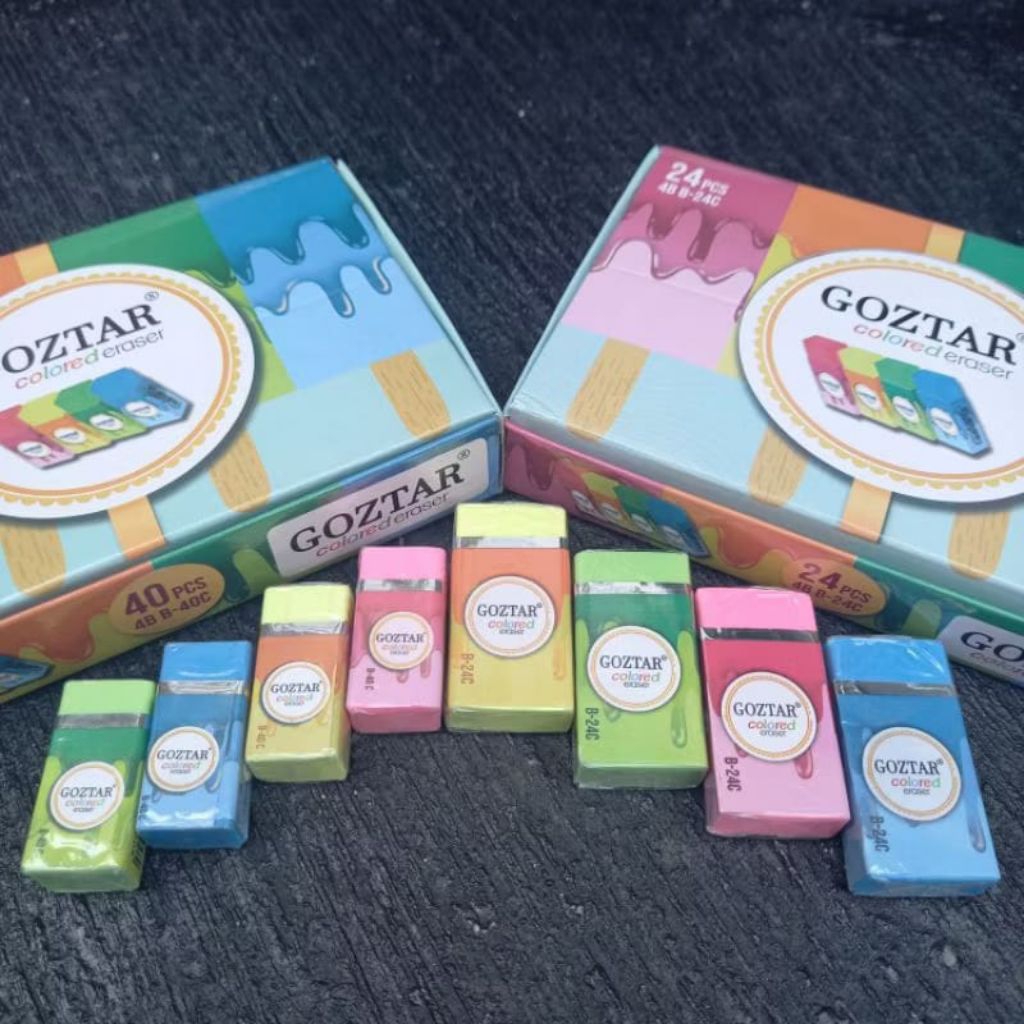 

(1 PAK ISI 40) Setip Murah GOZTAR / Penghapus Murah GOZTAR Kecil Kode B-40