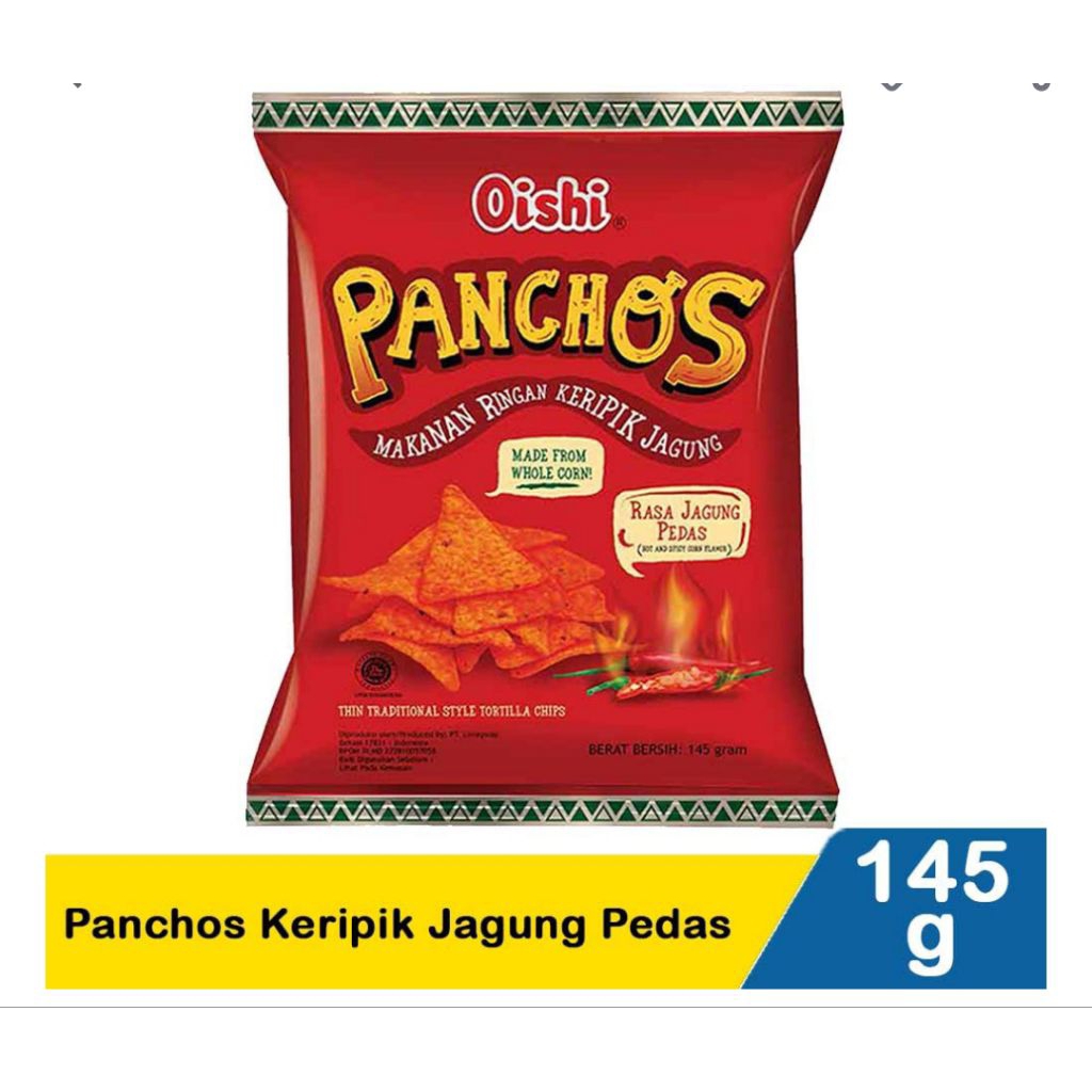 

Oishi Panchos Keripik Jagung Pedas 145G