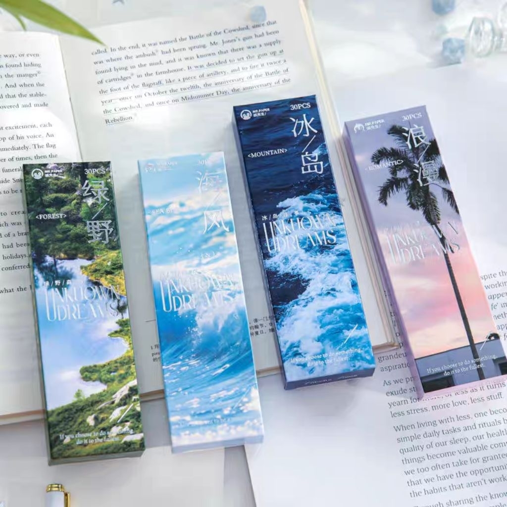 

30pcs paper bookmark alam pembatas buku kertas