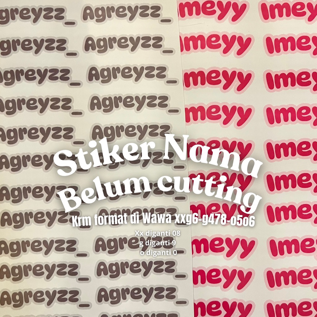 

stiker nama | cetak stiker nama bisa custom