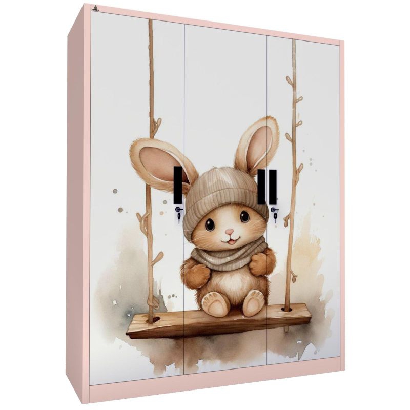 LEMARI PAKAIAN BESI ANAK OLYMSTEEL / LEMARI PAKAIAN ANAK 2 PINTU SLIDING BESI / LEMARI PAKAIAN ANAK 