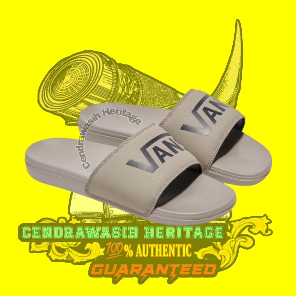 Vans La Costa Slide On Sandal Dark Khaki Beige Original