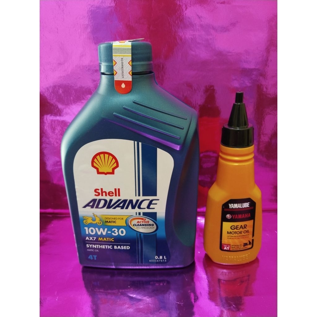 OLI OIL SHELL ADVANCE AX7 0,8 METIK/SCOOTER PELUMAS OLI MESIN DAN GEAR BOK MOTOR YAMAHA METIK MIO MI