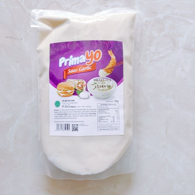 

Primayo Saus Garlic Salad Dressing 500gram