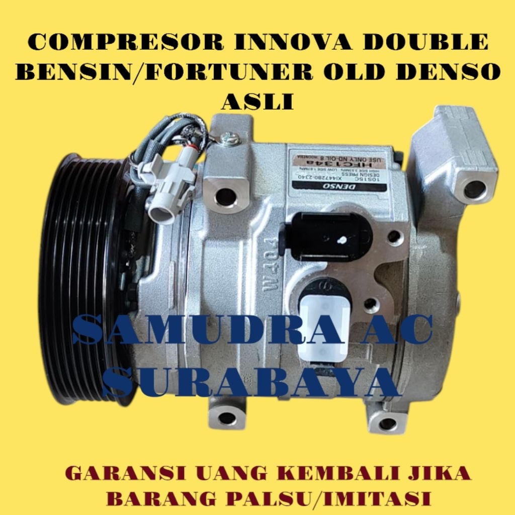 Compresor Kompresor Ac Mobil Innova Double - Fortuner  BENSIN - DENSO ASLI