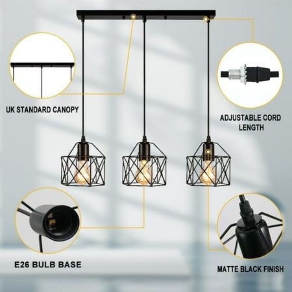 LAMPU GANTUNG MINIMALIS MINI BAR DAPUR 3IN1