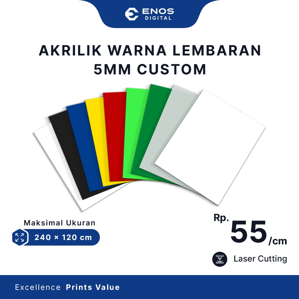 

Akrilik Custom Lembaran Warna 5mm Cutting Laser - Acrylic Custom Bebas Ukuran