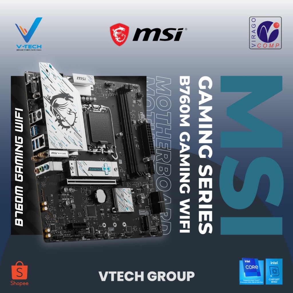 MOTHERBOARD MSI GAMING SERIES B760M GAMING WIFI