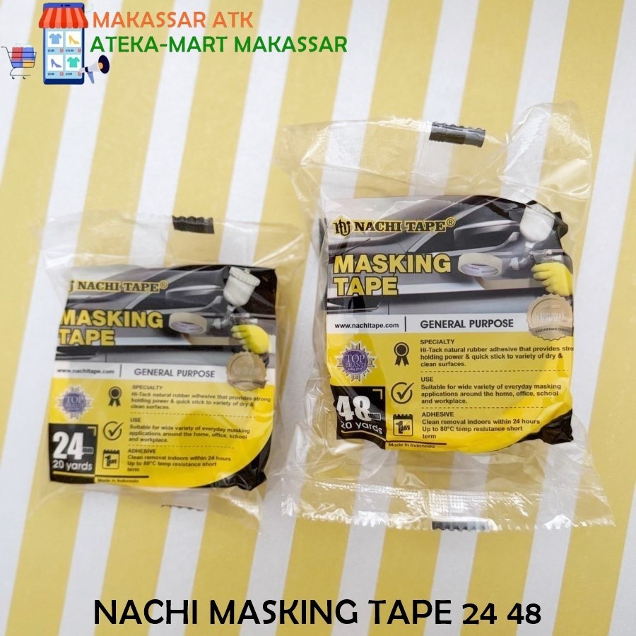 

[1 ROLL] NACHI MASKING TAPE 24MM 48MM 20YARD ISOLASI DIKO KERTAS