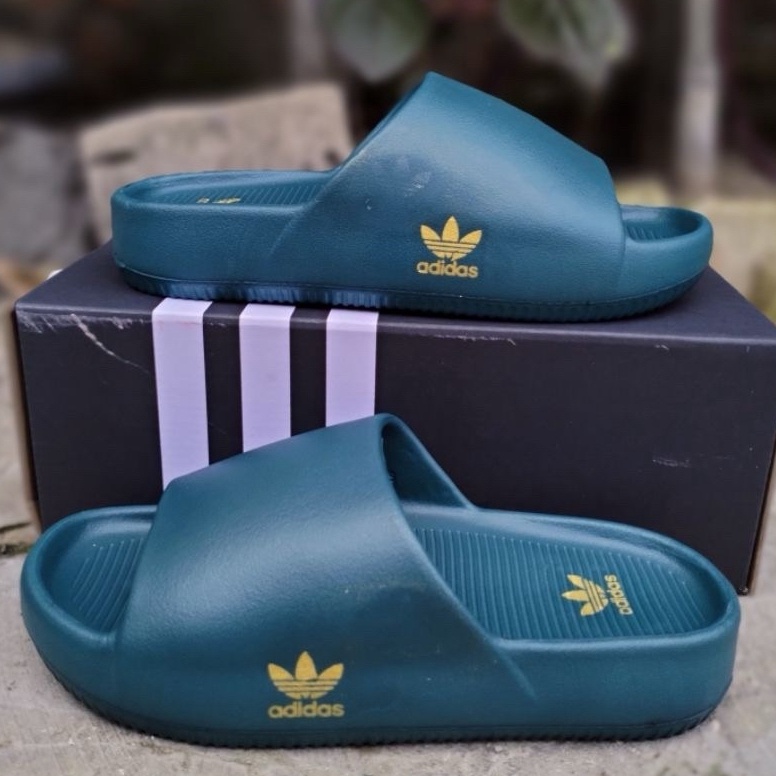 Sandal Adidas Slop Pria Sandal Slip On Sandal Slide Sandal Karet Cowok KODE R1J7