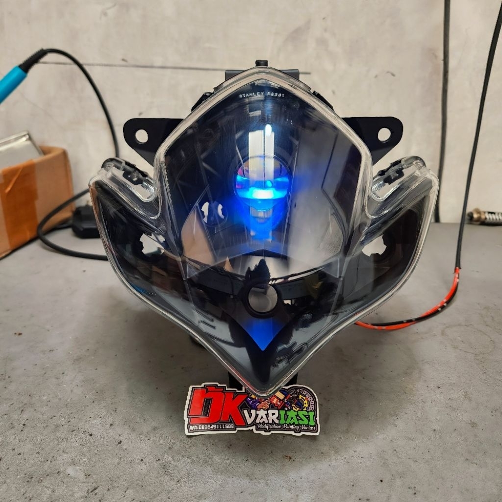 LAMPU DEPAN SATRIA FU BARONG CUSTOM LAMPU H4