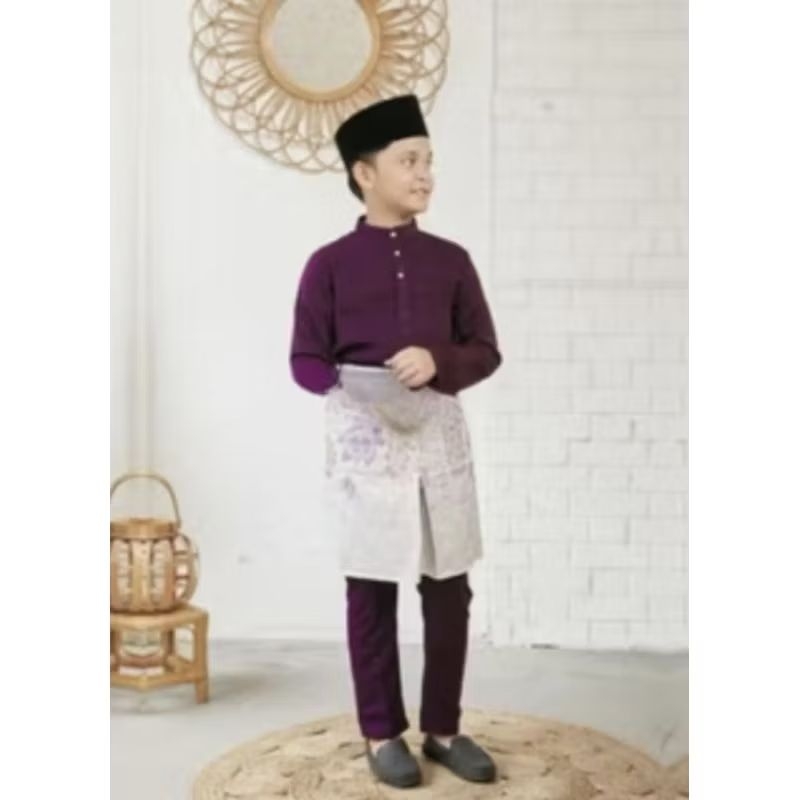 BAJU ANAK LAKI-LAKI SETCEL  KURUNG MELAYU.