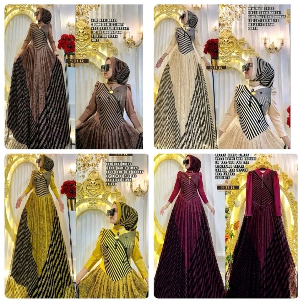 SHR GAMIS CIMOY BROKAT MIX KAOS RAJUT