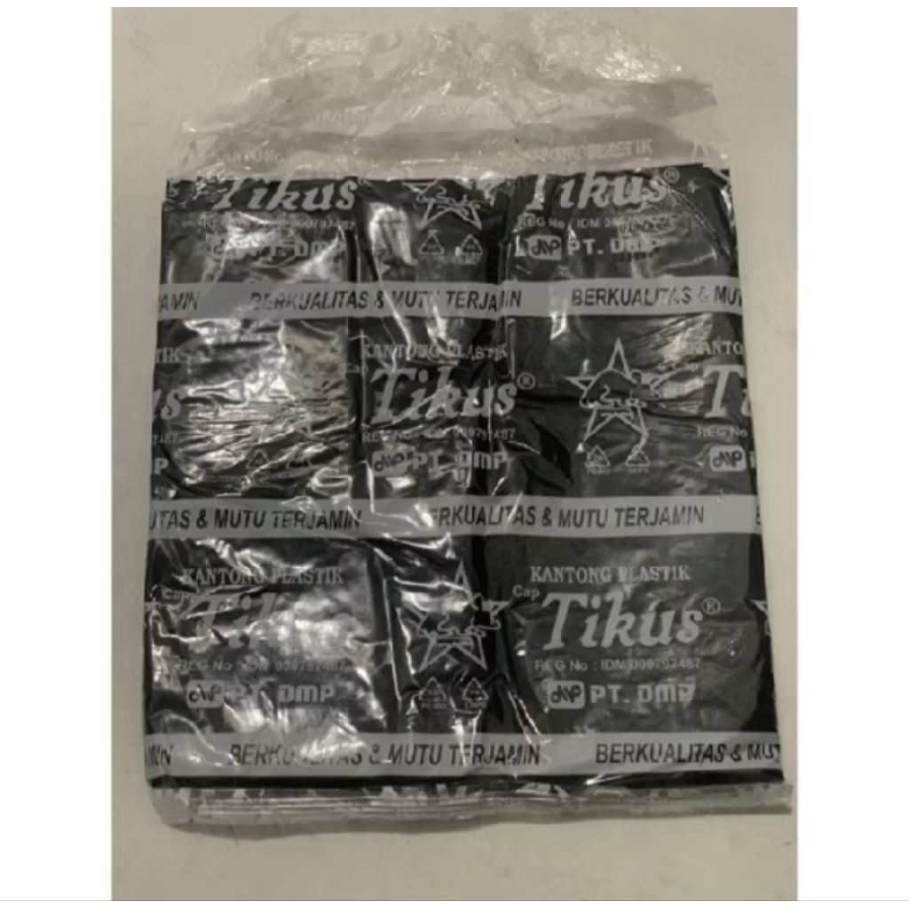 Kantong Kresek Hitam Cap Tikus Ukuran 15
