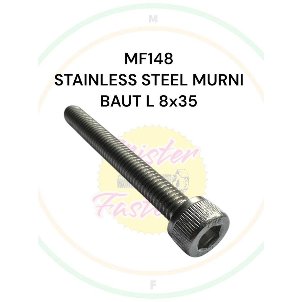 Baut L 8x35 Stainless 304 THE A2-70 M8x35 Kunci L Stenlis Steel Anti Karat