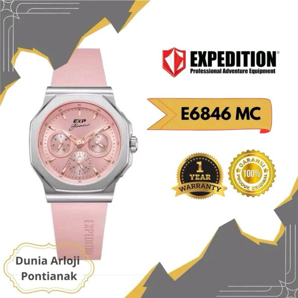 [DUNIA ARLOJI PONTIANAK ] Jam Tangan Wanita Expedition Original Seri E 6816 BF Analog Bisnis Kemewah