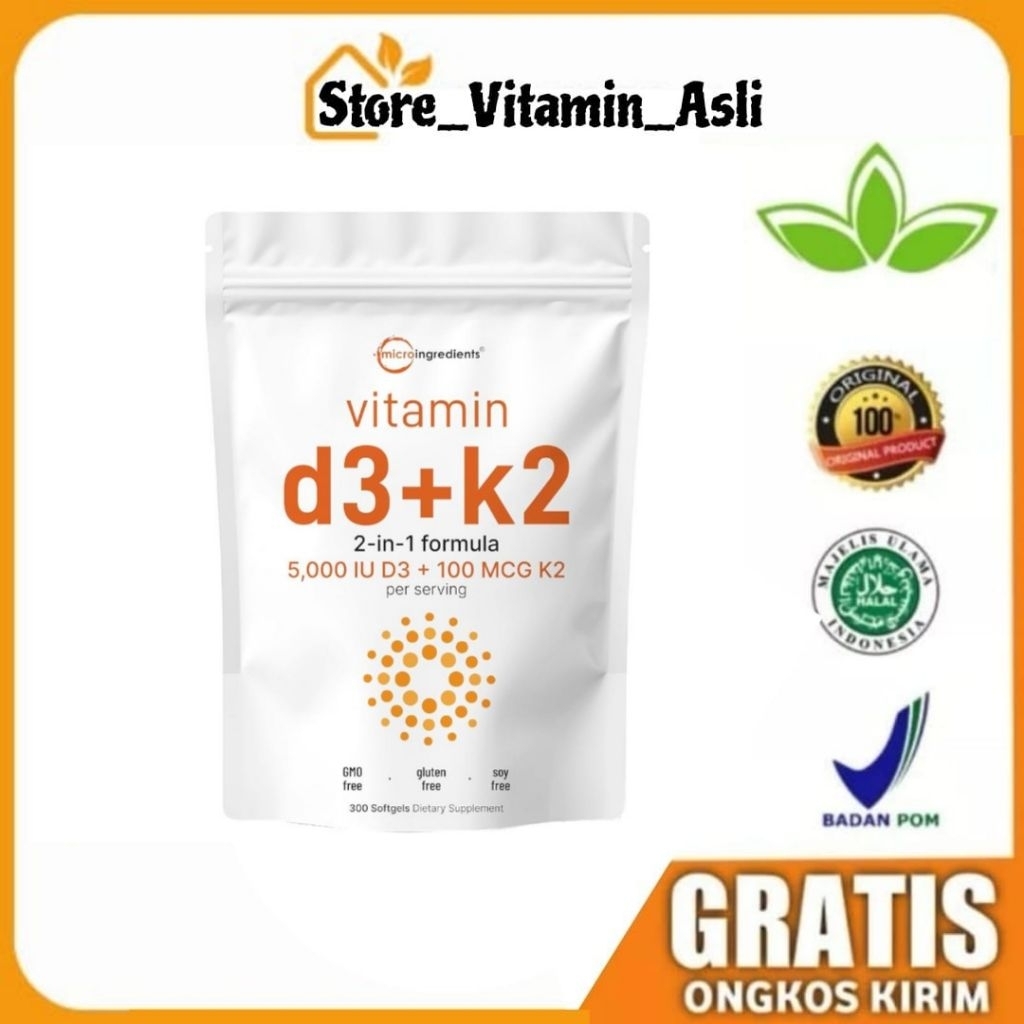 Microingredients Vitamin K2 D3 5000 iu 300 softgels