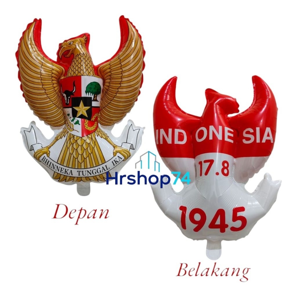 

(isi 5 pcs) Balon Foil Garuda Merah Putih / Balon Foil Dirgahayu Garuda