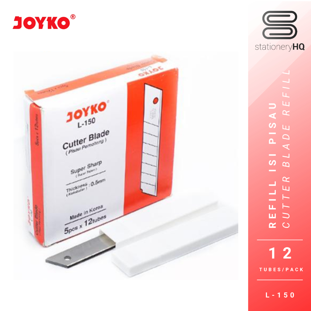

(12 Pcs) Refill Isi Ulang Cutter Blade Joyko L-150 Besar