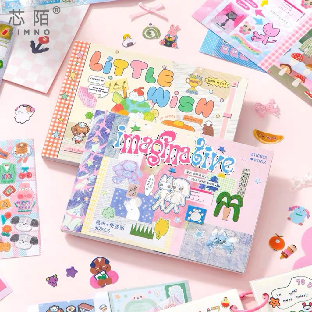 

sticker book isi 30 lbr animal cute colorful memo readystock B3348