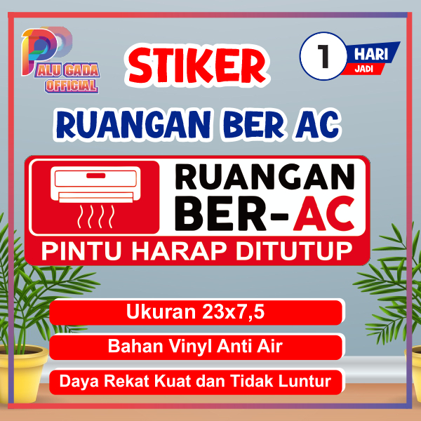 

Stiker sticker RUANGAN BER-AC Pintu Harap DITUTUP