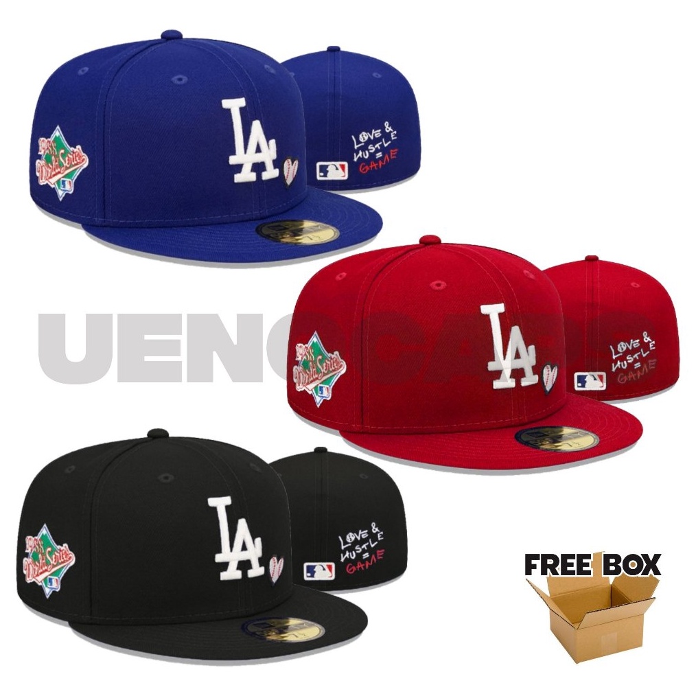 KODE C59C Topi Snapback Fitted Build Up Los Angeles Dodgers World Series Bordir Aksesoris Pria Wanit