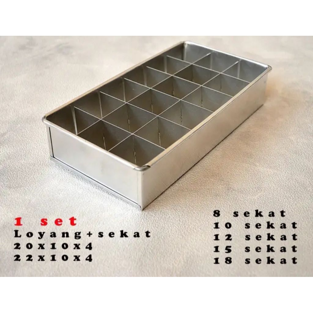 loyang sekat/loyang brownies sekat/ loyang coklat sekat
