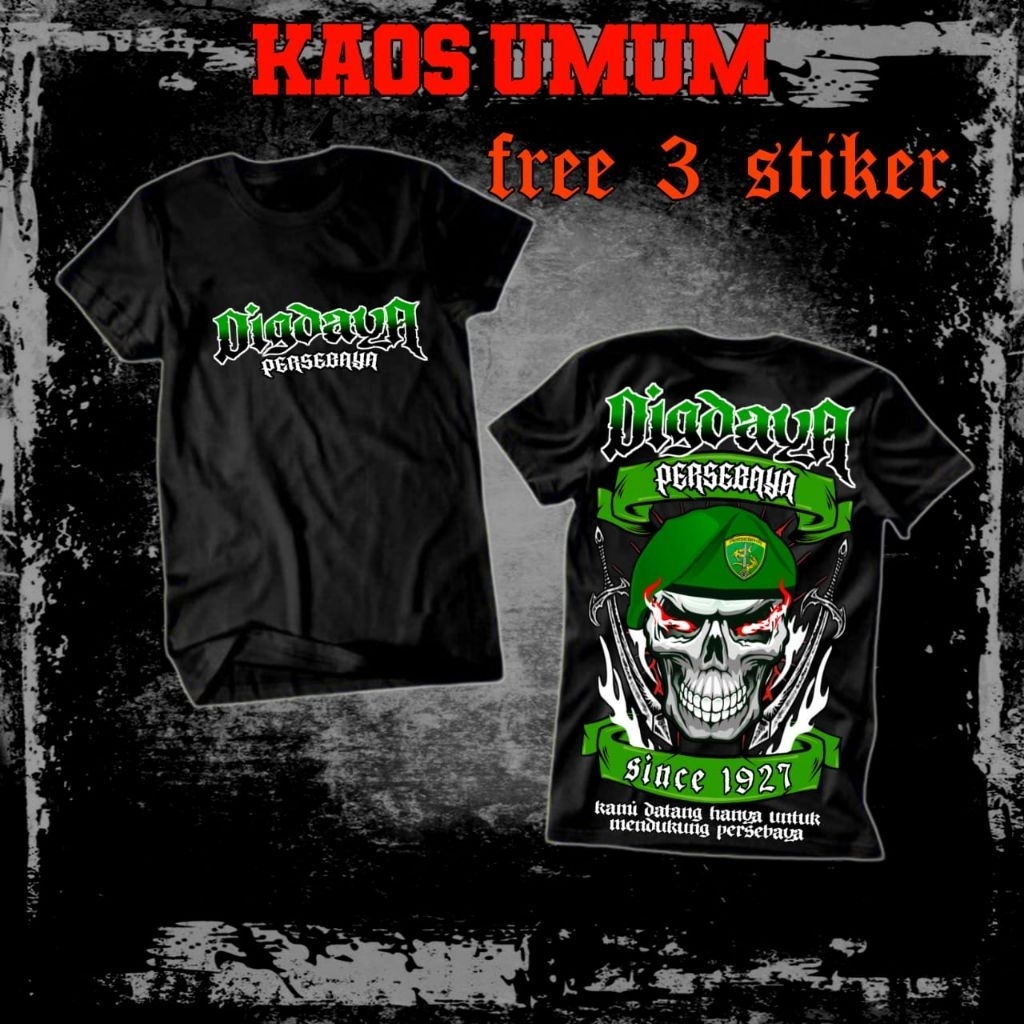 KAOS DIGDAYA PERSEBAYA SURABAYA FREE STIKER