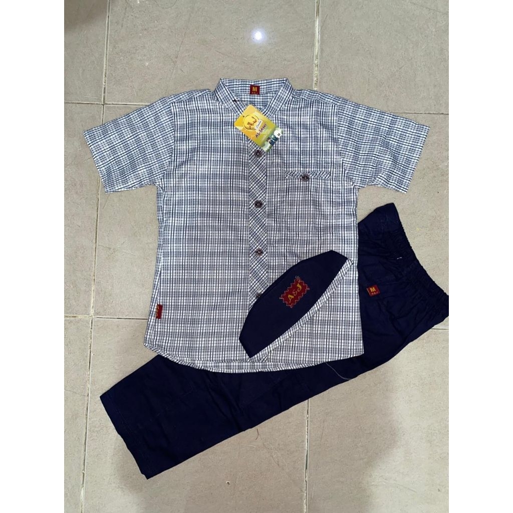 Setelan Kemeja koko Anak Sulthan Casual Jordan / Setelan koko anak terbaru Aljami lengan pendek/ set