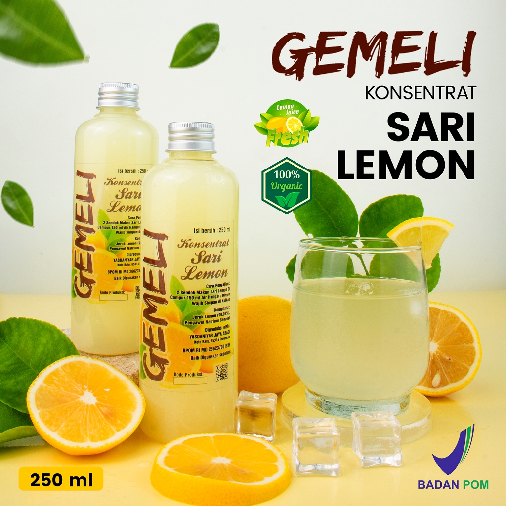 

Sari Lemon Asli Gemeli 250ml Original Diet Detox - Botol Ulir