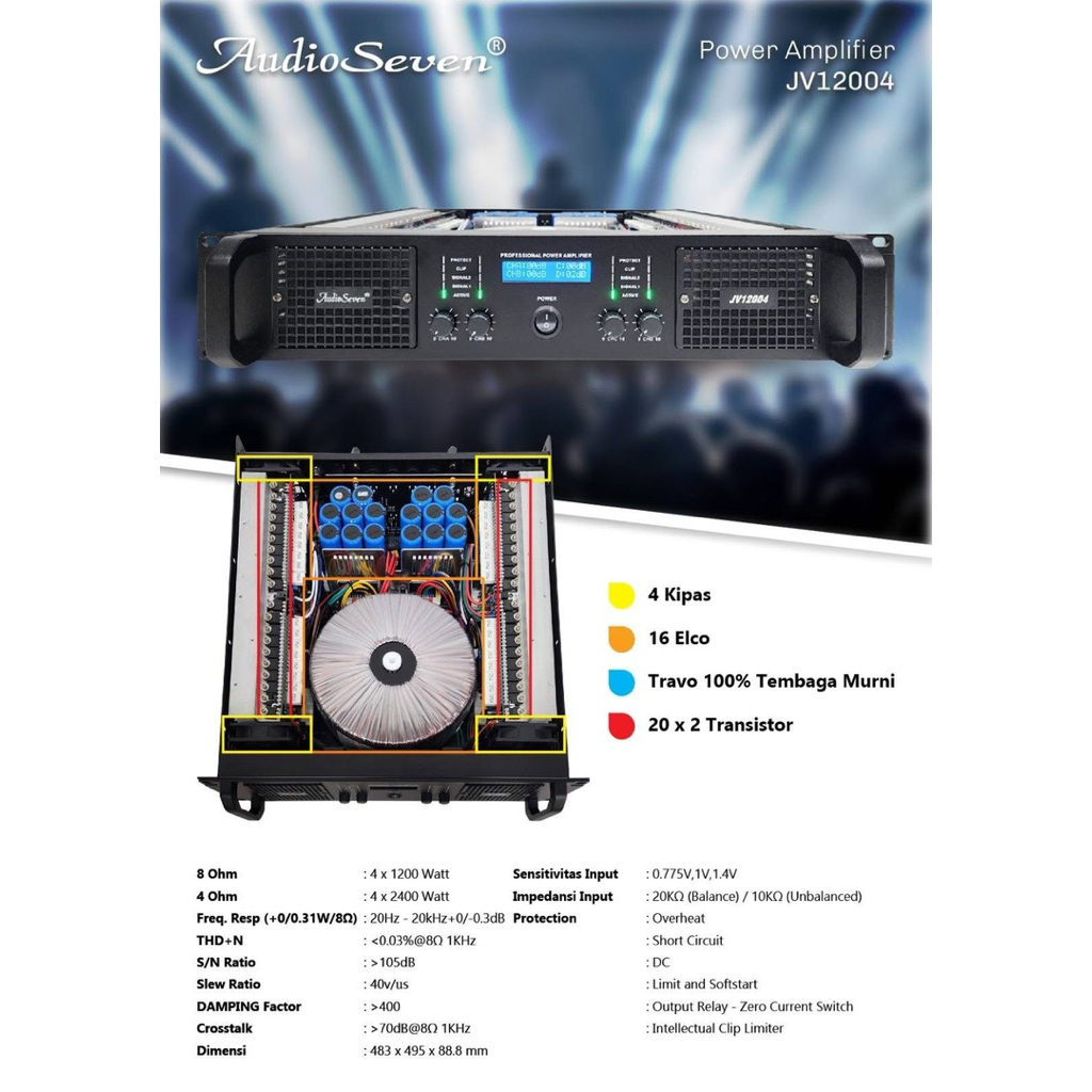 Power Audio seven JV12004 mirip Ah12004