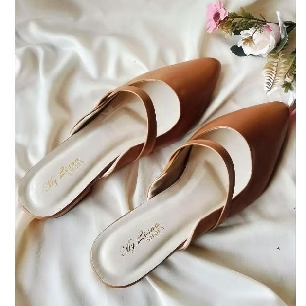 Sepatu Wanita Jumbo Hak 3Cm Size 37+45.Model Bapau Tali