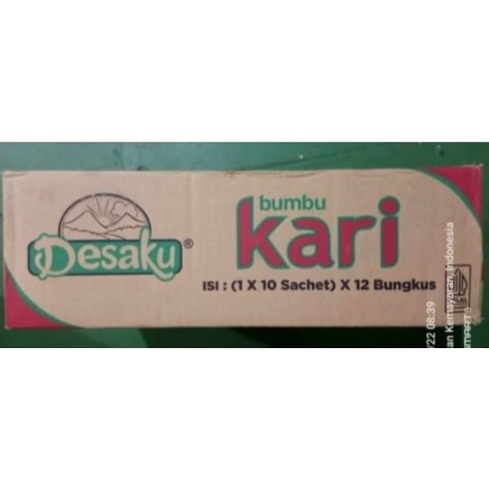 

Desaku Bumbu Kari Bubuk 120 sachet per 1 Dus/Karton (1 x 10 sachet) x 12 bks