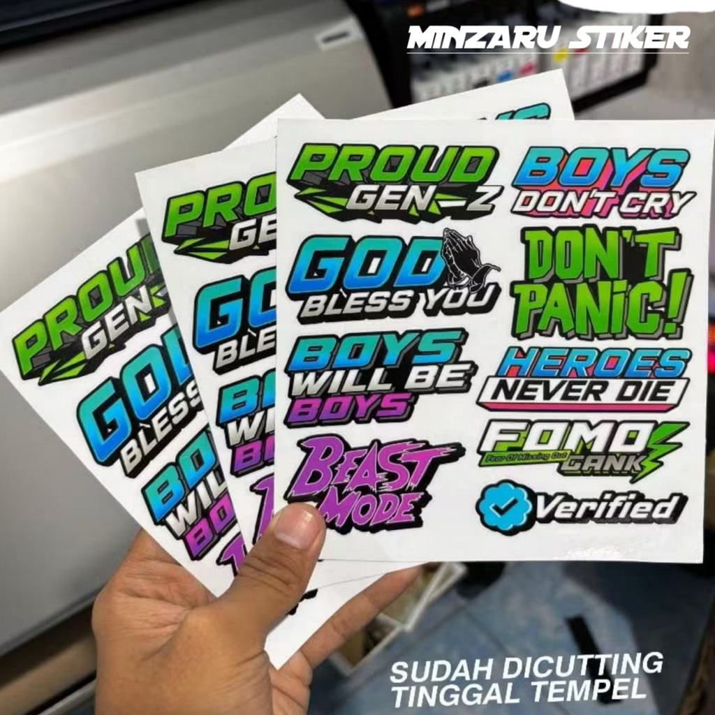 

MINZARU STIKER | STIKER PACK ISI 9 | PROUN GEN Z | DONT PANIC | VERIFIED
