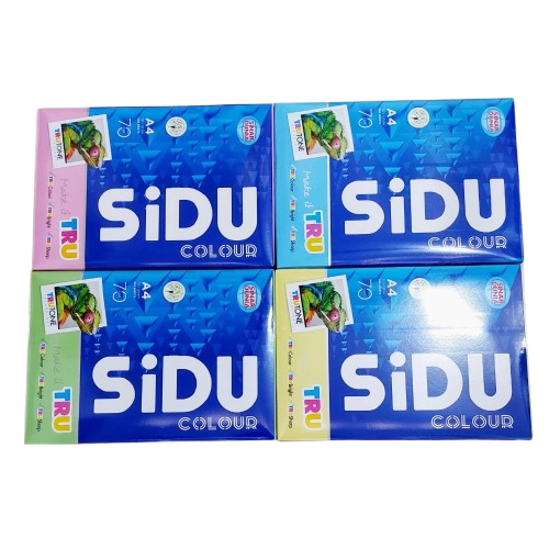 

Kertas HVS SIDU Colour A4 & F4 Warna Pink Hijau Kuning Biru