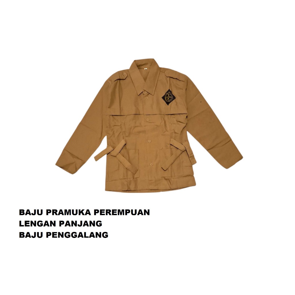Seragam Sekolah SD Perempuan - Baju Pramuka Perempuan SD MI - Baju Penggalang Pramuka Cewek Lengan P