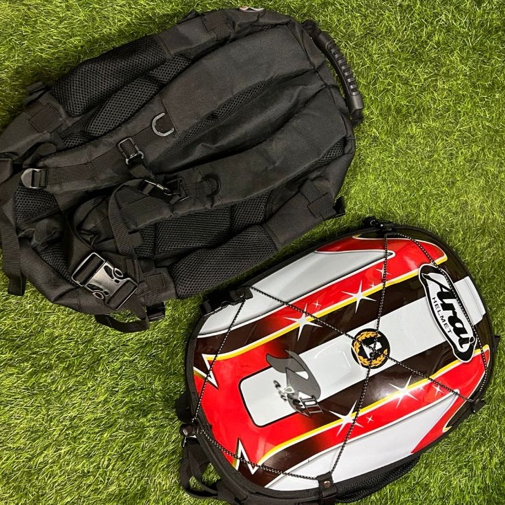 TAS RANSEL ARAITAS TOURING RANSEL MOTOR MOTIF ARAI TAS PUNGGUNG TEMPURUNG RANSEL MODEL ARAI PREMIUM 