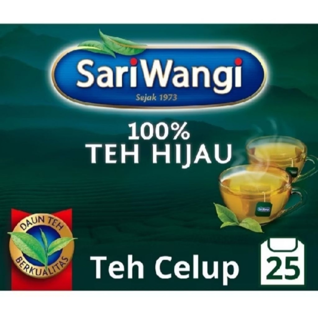 

TEH CELUP HIJAU SARIWANGI ISI 25 PCS