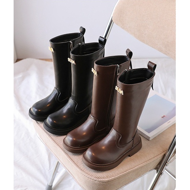 KODE P24Y Sepatu Boots Anak Perempuan IMPORT KOREAN POLOS PANJANG F339 PREMIUM boots mantul