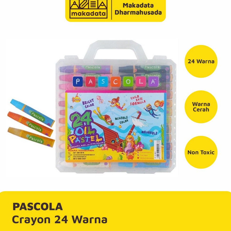 

KODE G99Z CRAYON OIL PASTEL PASCOLA ISI 24 WARNA