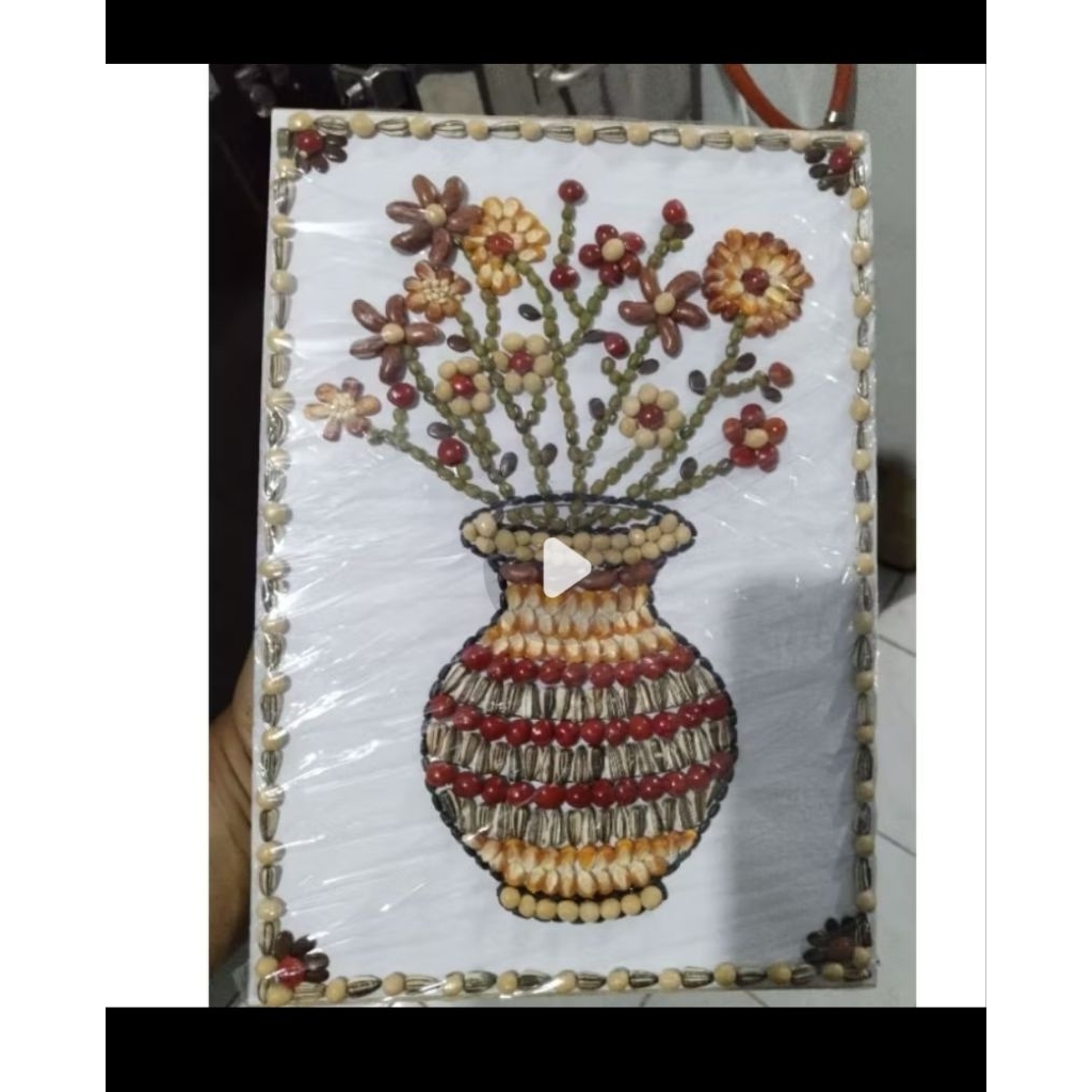 

kolase biji bjijan bunga ukuran a3