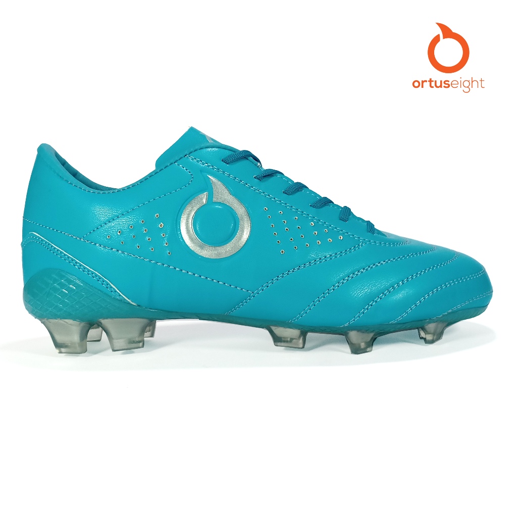 Sepatu Bola OrtusEight Model Seri Classic type Sol Bening bahan Kulit warna Biru Terbaru Termurah