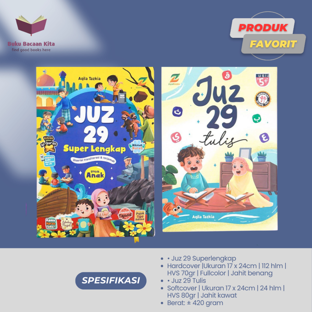 Ziyadbooks - Paket Juz 29 Super Lengkap Hardcover & Juz 29 Tulis
