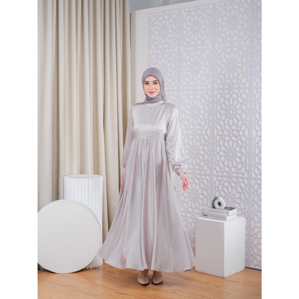 Dress Kondangan Gamis Wisuda Modern Muslimah Elegant Vairuz Dress By ZLY ZELIA